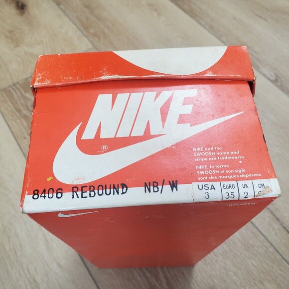 Vintage 1984 Nike Rebound Shoe Box ONLY Orange White Swoosh Retro READ 80s 8406 - Picture 7 of 15
